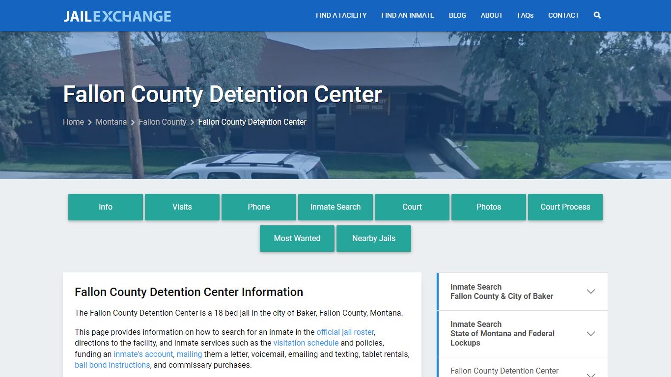 Fallon County Detention Center, MT Inmate Search, Information