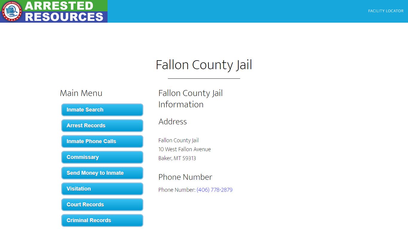 Fallon County Jail - Inmate Search - Baker, MT - Arrested Resources